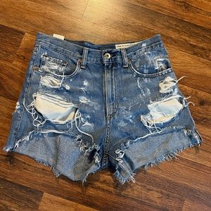 Rag & bone ripped jeans shorts